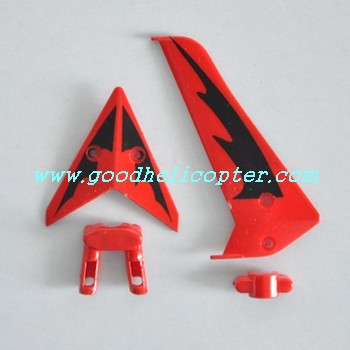 SYMA-S107-S107G-S107C-S107I helicopter parts tail decoration set (red color) - Click Image to Close